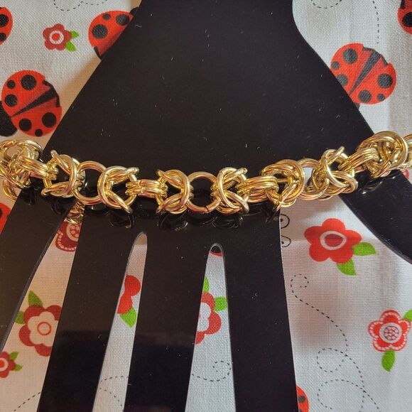 Stainless Steel Byzantine Weave Chainmail Bracelet - Picture 2 of 4